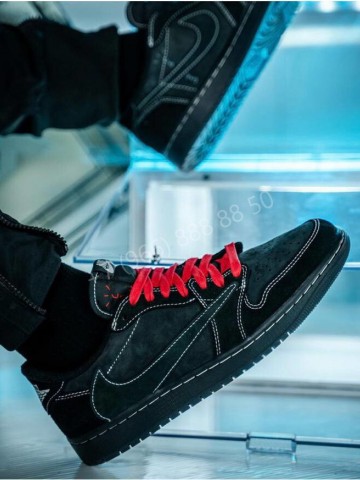Кеды Nike Travis Scott&Air Jordan 1 Low "Black Phantom"