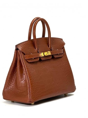 Сумка Hermes из кожи крокодила 25 см