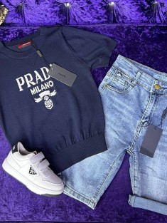Джинсовые шорты Prada