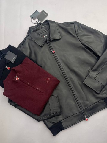 Кожаная куртка Kiton