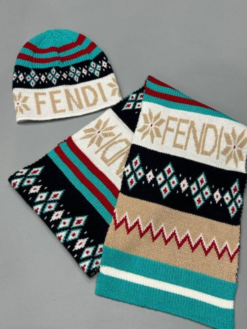Комплект Fendi (шапка + шарф)