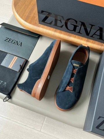 Замшевые кеды Zegna