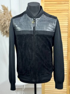 Куртка Zilli вставка из кожи крокодила