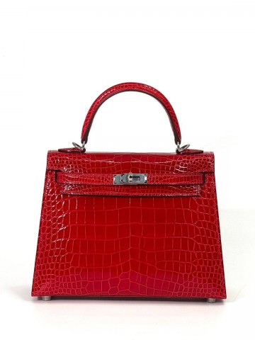 Сумка Hermes из кожи крокодила 25 см