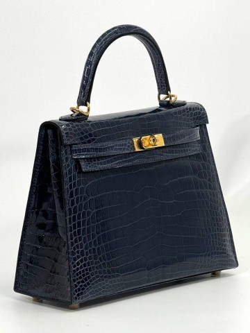 Сумка Hermes из кожи крокодила 25 см