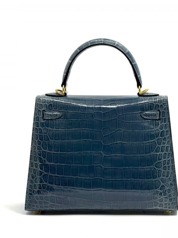 Сумка Hermes из кожи крокодила 25 см