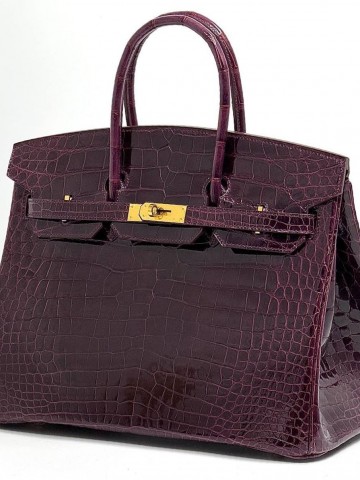 Сумка Hermes из кожи крокодила 35 см