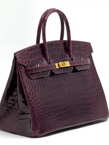 Сумка Hermes из кожи крокодила 35 см