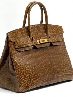Сумка Hermes из кожи крокодила 35 см