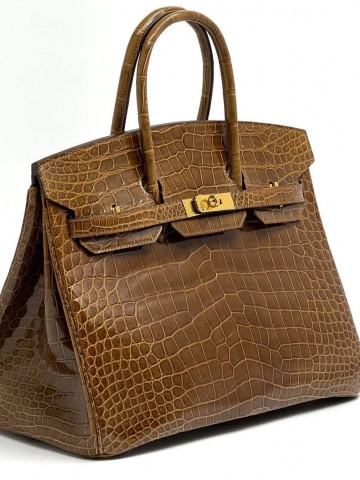 Сумка Hermes из кожи крокодила 35 см