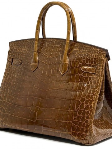 Сумка Hermes из кожи крокодила 35 см