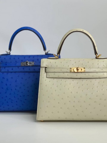 Сумка Hermes из кожи страуса 25 см