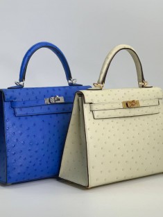 Сумка Hermes из кожи страуса 25 см