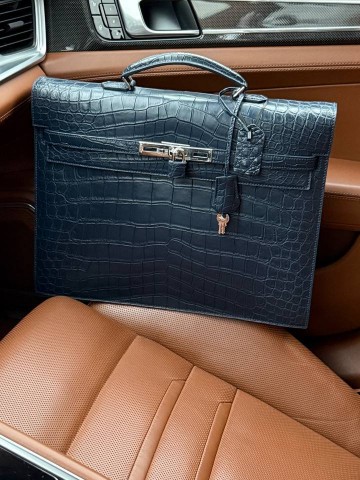 Портфель Hermes из кожи крокодила