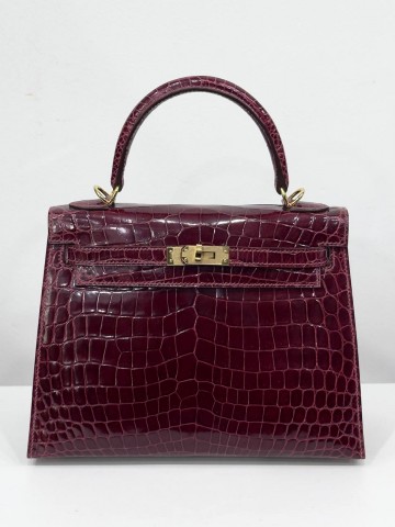Сумка Hermes из кожи крокодила 25 см