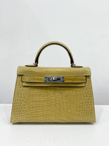 Сумка Hermes из кожи крокодила 20 см