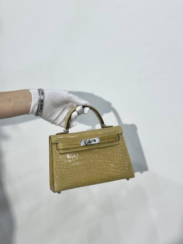 Сумка Hermes из кожи крокодила 20 см