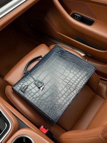 Портфель Hermes из кожи крокодила