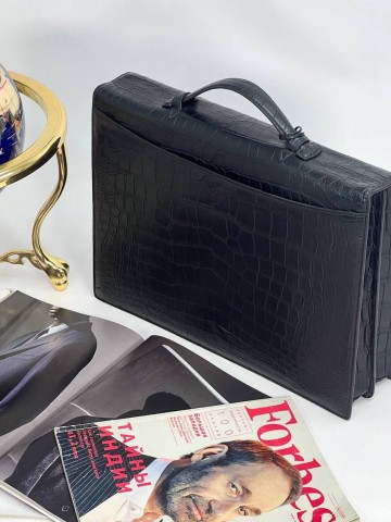 Портфель Hermes из кожи крокодила