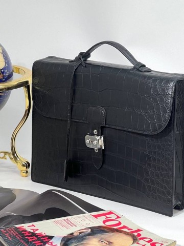 Портфель Hermes из кожи крокодила