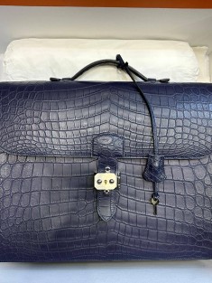 Портфель Hermes из кожи крокодила