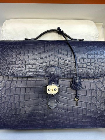 Портфель Hermes из кожи крокодила