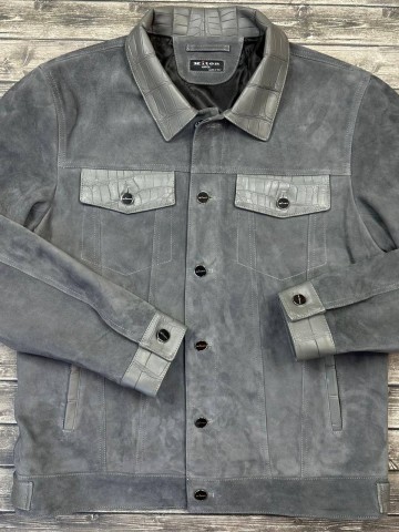 Куртка Kiton вставки из кожи крокодила