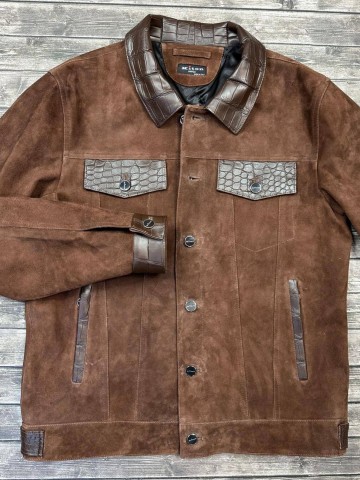Куртка Kiton вставки из кожи крокодила