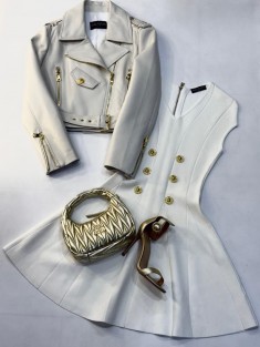 Кожаная куртка Balmain
