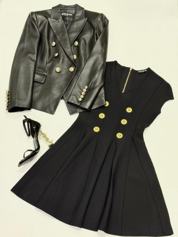 Кожаная куртка Balmain