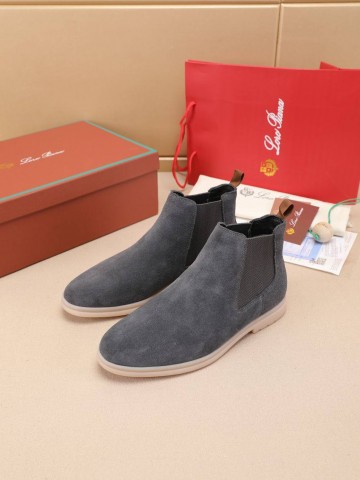 Замшевые ботинки с мехом Loro Piana