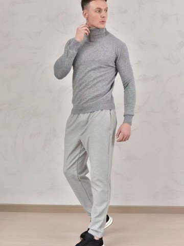 Мужская водолазка Loro Piana Premium - Light Gray
