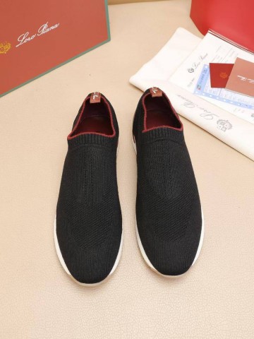 Мужские текстильные кроссовки Loro Piana Lp Flexy Active - Navy