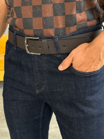 Джинсы тёмно-синего цвета Loro Piana regular fit