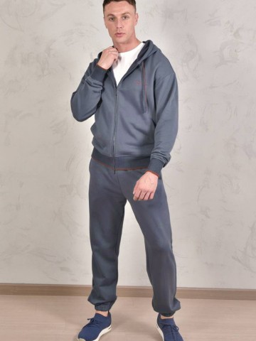 Спортивный костюм Loro Piana Premium signature logo - Denim Blue