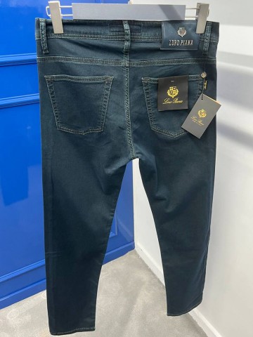 Мужские тёмно-синие джинсы Loro Piana regular fit