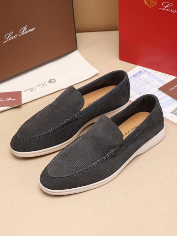 Мужские лоферы Loro Piana Summer Walk - Dark Grey