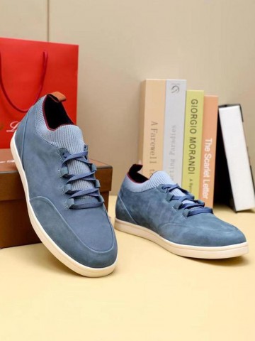 Замшевые кроссовки Loro Piana Soho Walk - Blue