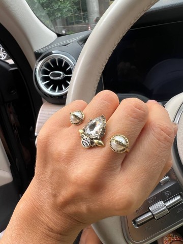 Alexander McQueen кольцо на два пальца #608577NU
