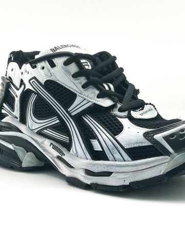 Balenciaga Runner Black and White кроссовки #444661NY