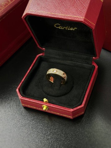 Cartier Love full diamond кольцо