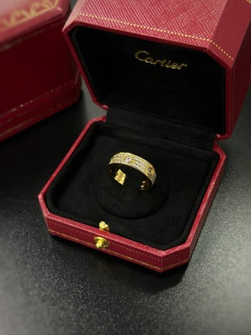 Cartier Love full diamond кольцо