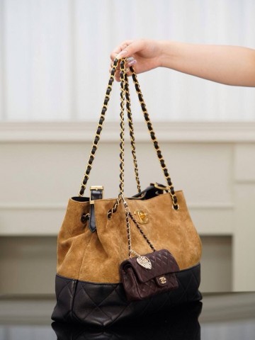 Chanel Suede Shopper сумка #727592LO