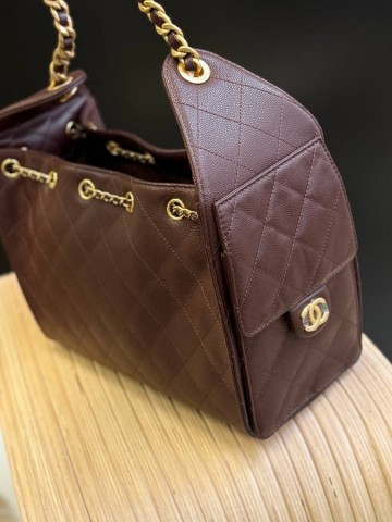 Chanel 25 SMALL HANDBAG Grained Calfskin & Gold-Tone Metal Burgundy сумка #788373KK