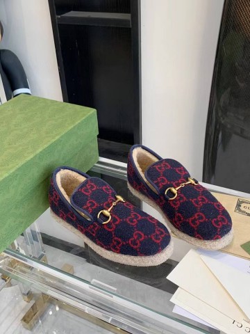 Gucci GG Wool лоферы #384553WC