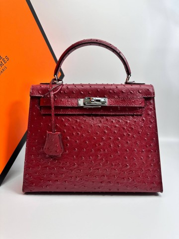 Hermes Kelly ostrich 28 сумка