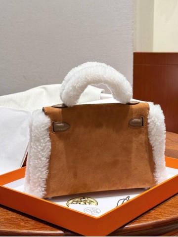 Hermes kelly mini Teddy сумка