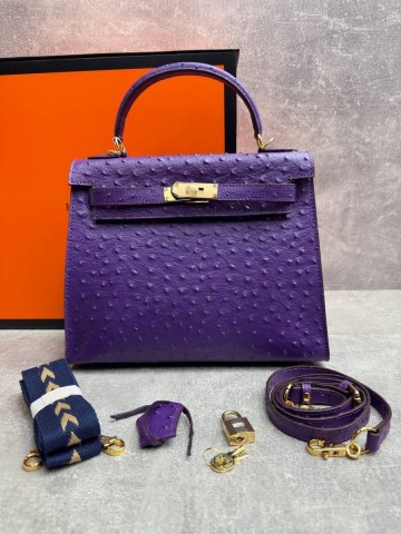 Hermes Kelly ostrich 28 сумка