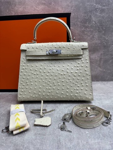 Hermes Kelly ostrich 28 сумка