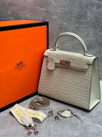 Hermes Kelly ostrich 28 сумка